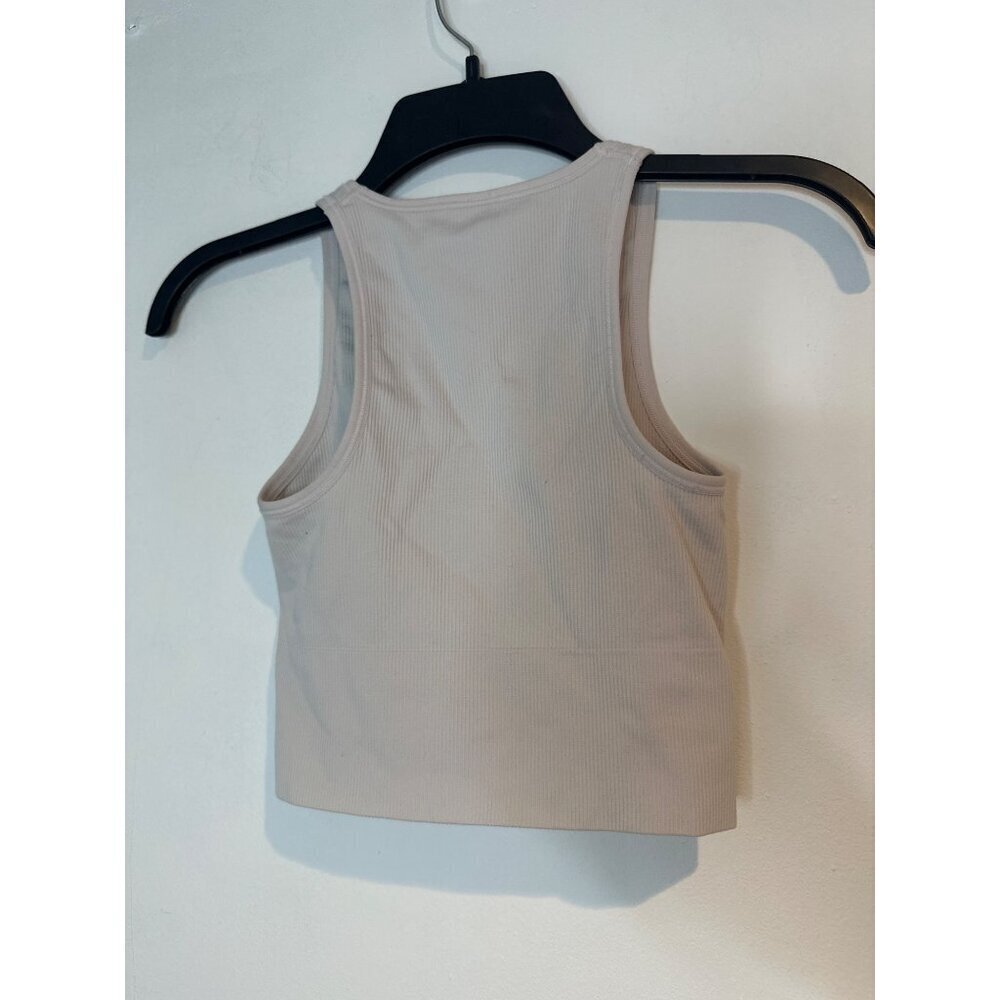 Athleta Cropped Sports Bra XXS Ivory Lightweight Support Breathable Fit gym - Picture 4 of 5